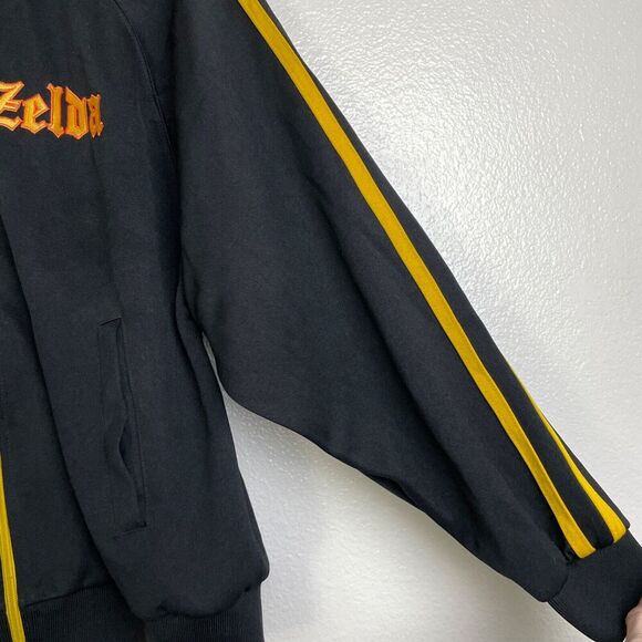 Zelda Nintendo Track Jacket Small Black Full Zip Olde School Classic Retro - Picture 6 of 10
